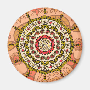 Mehndi Fantasy Gold Magnet