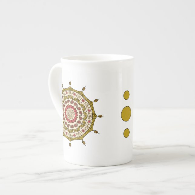 Mehndi Fantasy Gold Specialty Mug (Front Left)