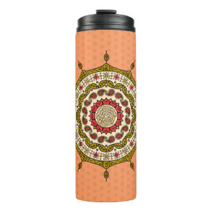 Mehndi Fantasy Gold Thermal Tumbler