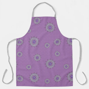 Mehndi Fantasy Silver All-Over Print Apron