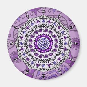 Mehndi Fantasy Silver Magnet