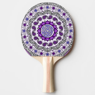 Mehndi Fantasy Silver Ping Pong Paddle