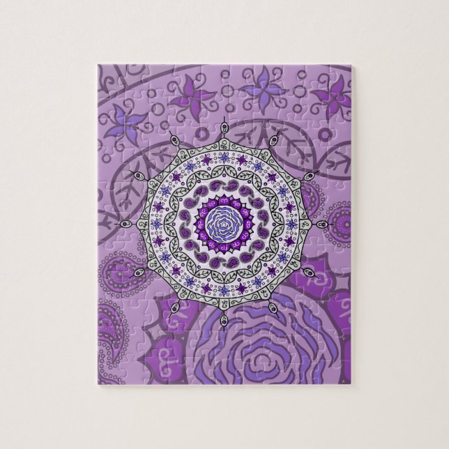 Mehndi Fantasy Silver Puzzle (Vertical)