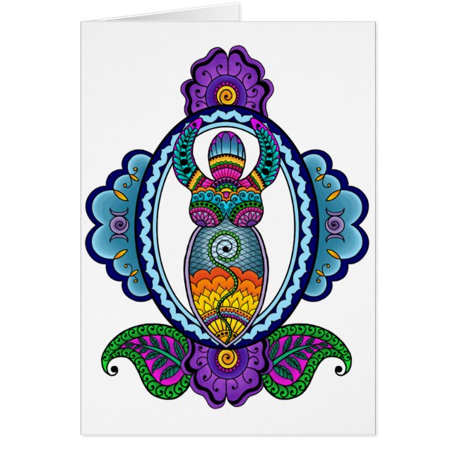 Mehndi Goddess Card- Blank Inside (Front)