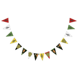 Mehndi Hand Design Bunting for Glamping Flags