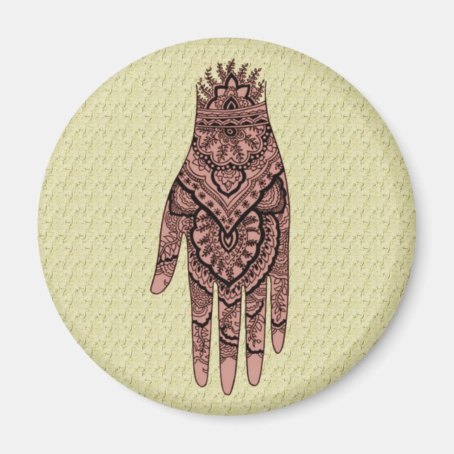 Mehndi Hand Tattoo Art Design Magnet (Front)