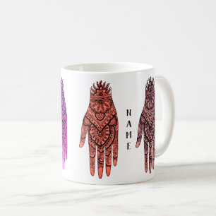 Mehndi Hand Tattoo Art Design Personalized Coffee Mug