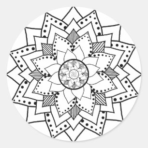 Mehndi / Henna style lotus flower blossom Sticker