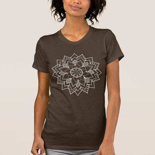 Mehndi / Henna style lotus flower blossom (white) T-Shirt