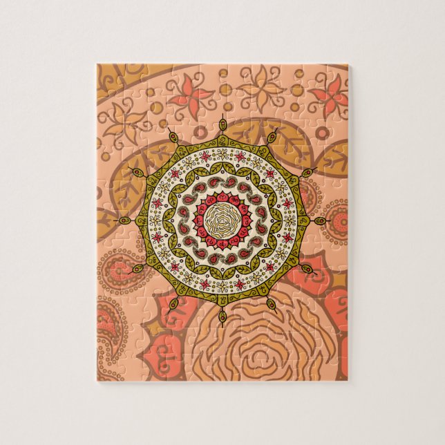 Mehndi Imaginaire Gold Puzzle (Vertical)