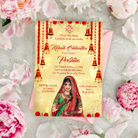 Mehndi Indian wedding red and gold