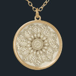 Mehndi Lace  (Bridesmaid Necklace) Gold Plated Necklace<br><div class="desc">This gold finished necklace makes a lovely gift for your bridesmaids that they will cherish forever. At the centre is an elegant design of golden lace against an ivory background. Available in 3 sizes. Coordinates with our </div>