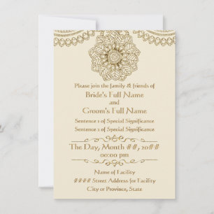 Mehndi Lace (Customized Invitation) Invitation