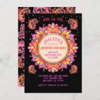 Mehndi Mandala Night Party Pink Gold