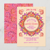 Mehndi Mandala Night Party Pink Gold