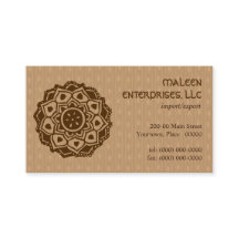 Mehndi Ornamental Business Cards