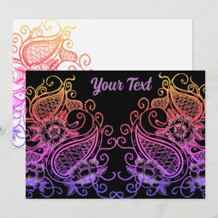 Mehndi rainbow Invitation