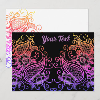 Mehndi rainbow Invitation