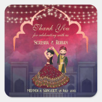 Mehndi Sangeet dancing couple dark blue custom
