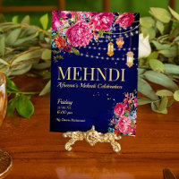 Mehndi Starry nuit Arabian lanternes invitation fl