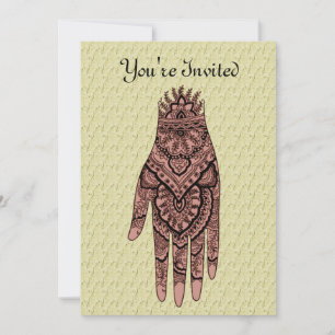 Mehndi Tattoo Art Design Invitation