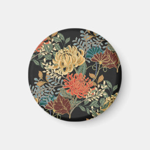 Mehndi Tracery Tile: Ethnic Seamless Design Magnet