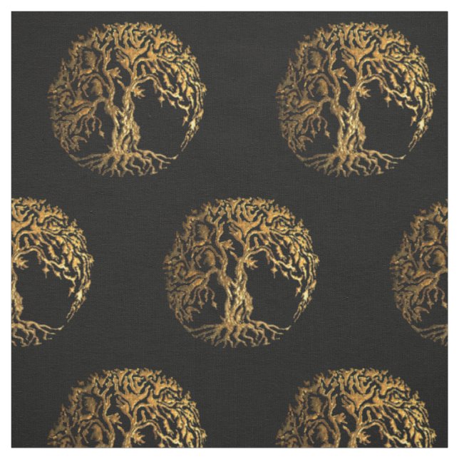 Mehndi Tree of Life (Henna) Fabric (Swatch)
