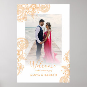 Mehndi Wedding Welcome Sign