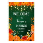 mehndi welcome sign, indian wedding sign, mendhi 