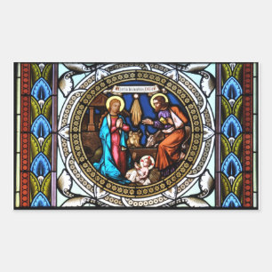 Mehrerau Collegiumskapelle Chapel Window Nativity Sticker