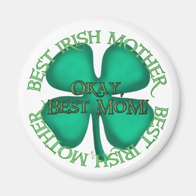 Meilleur aimant rond de mère irlandaise (Devant)