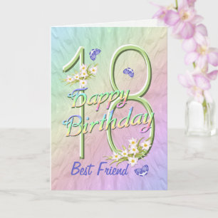 Meilleur Ami 18e Anniversaire Papillon Carte de Ja