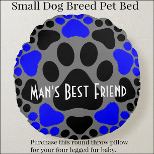 Meilleur ami Chien Paw Coussin rond