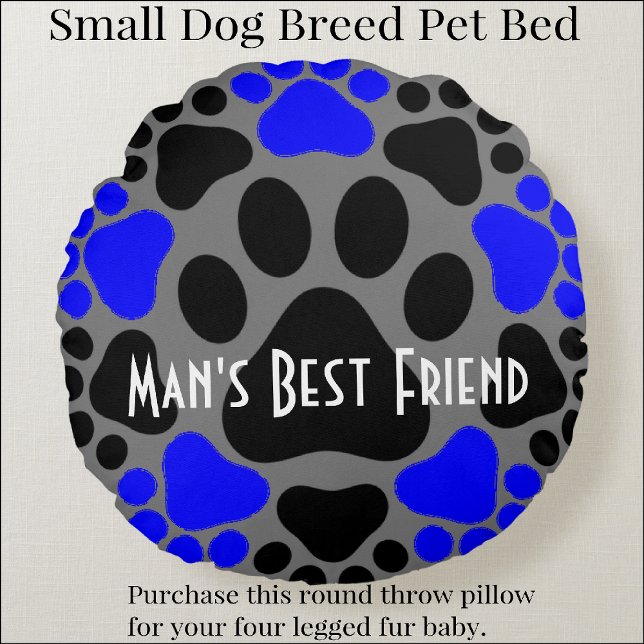 Meilleur ami Chien Paw Coussin rond (Créateur téléchargé)