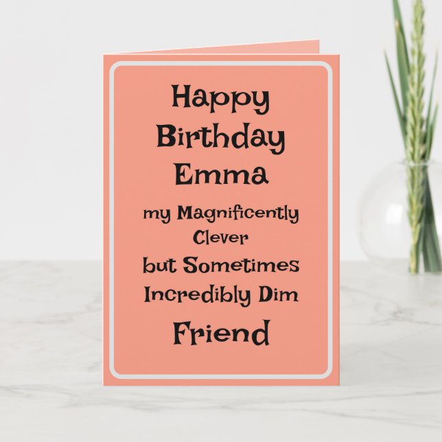Meilleur Ami Funny Carte Anniversaire (Devant)