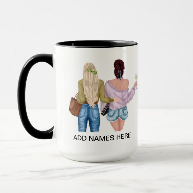 Meilleur Amis Personnalisable Café Mug (Gauche)