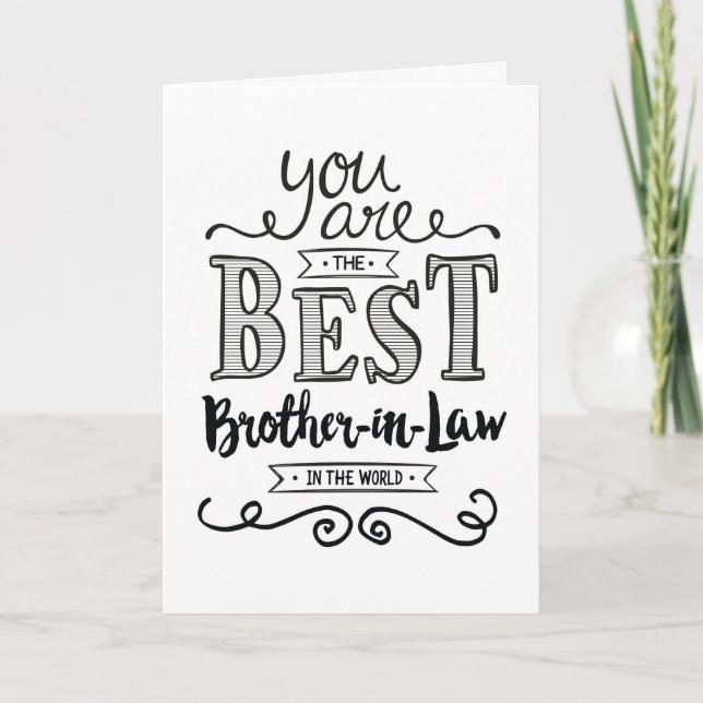 Meilleur beau-frère dans la carte d'anniversaire m (Devant)