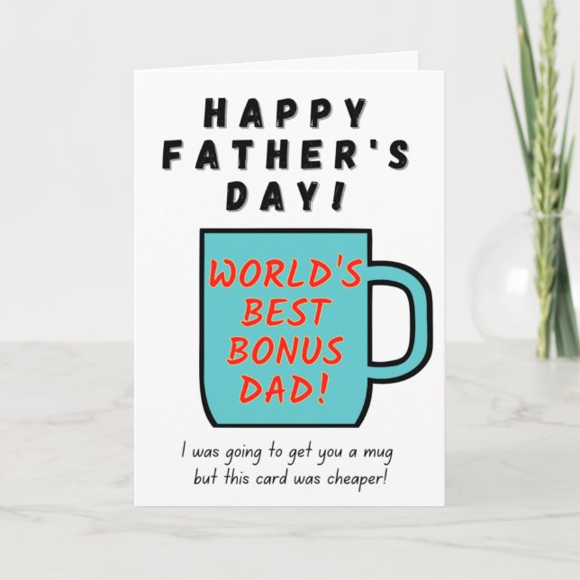 Meilleur Bonus Papa - Carte Fête des pères (Devant)