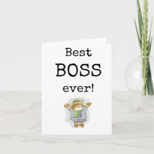 Meilleur Boss Jamais, Carte d'Appréciation, Mignon