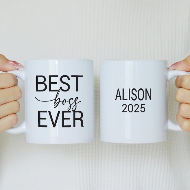 Meilleur Boss Jamais Personnalisé Café Mug (Créateur téléchargé)