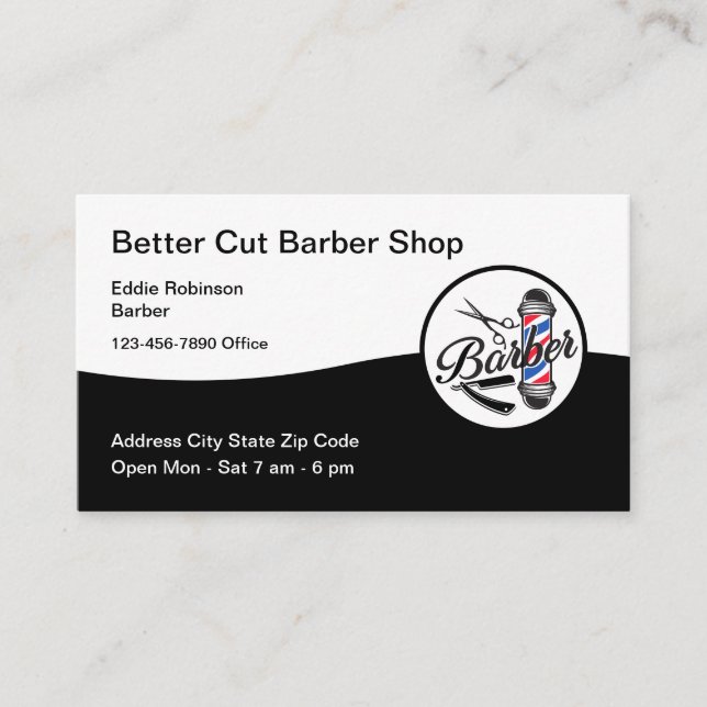 Meilleur budget Barber Shop Cartes de visite (Devant)
