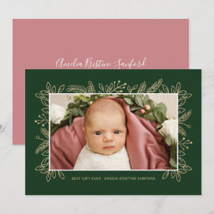 Meilleur cadeau Ever Noël Faire-part de naissance 