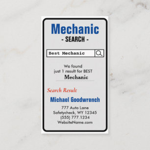 Meilleur Carte de visite mécanique