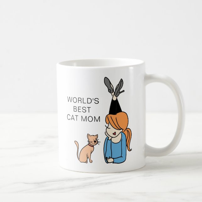 Meilleur Cat Mom Coffee Mug au monde (Droite)