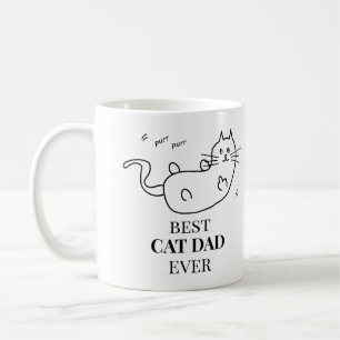 Meilleur Chat Papa Jamais Café Mug