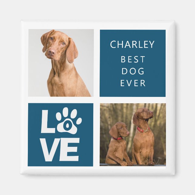 Meilleur chien jamais | Magnet photo personnalisé (Devant)