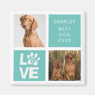 Meilleur chien jamais   Magnet photo personnalisé