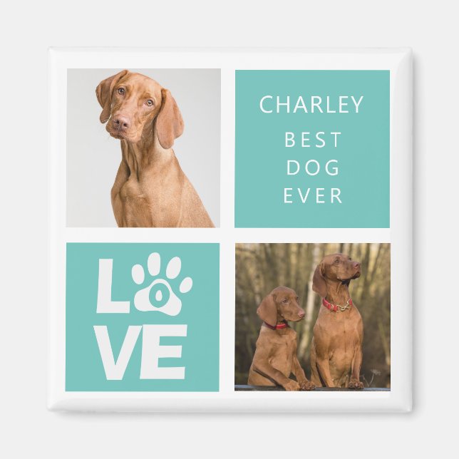 Meilleur chien jamais | Magnet photo personnalisé (Devant)