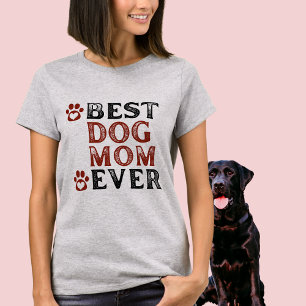 Meilleur Chien Maman Jamais Mot Art T-shirt