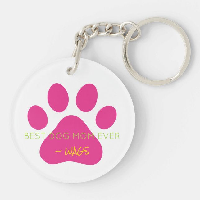 MEILLEUR CHIEN MOM JAMAIS NOM DE L'ANIMAL Pink Pet (Dos)